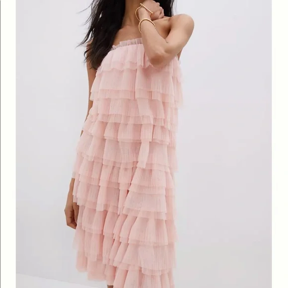 🎉HOST PICK!🎉! Eva Franco Victoire Tiered Tulle Mini Dress - Anthropologie - Picture 1 of 10